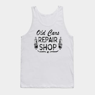 Car Mechanic Spark Plug Workshop Vintage Tank Top